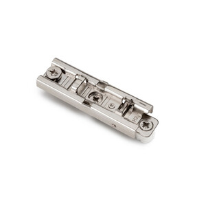 X91/X92 Straight Plate, Knock-in with Eccentric Adjustment, Diameter 10x10mm, Height 2, Steel, Nickel plated product photo