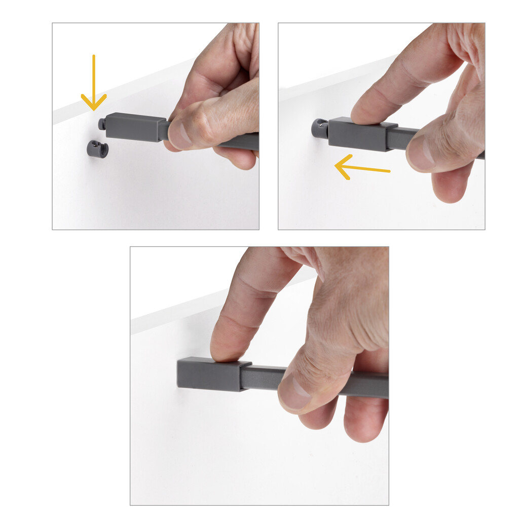 Paire de tringles de rehausse pour tiroir Simplex, 490, Gris anthracite, Acier-3