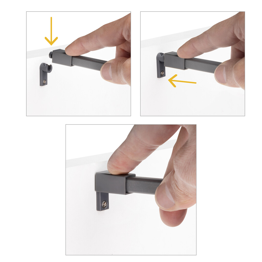 Paire de tringles de rehausse pour tiroir Simplex, 490, Gris anthracite, Acier-4