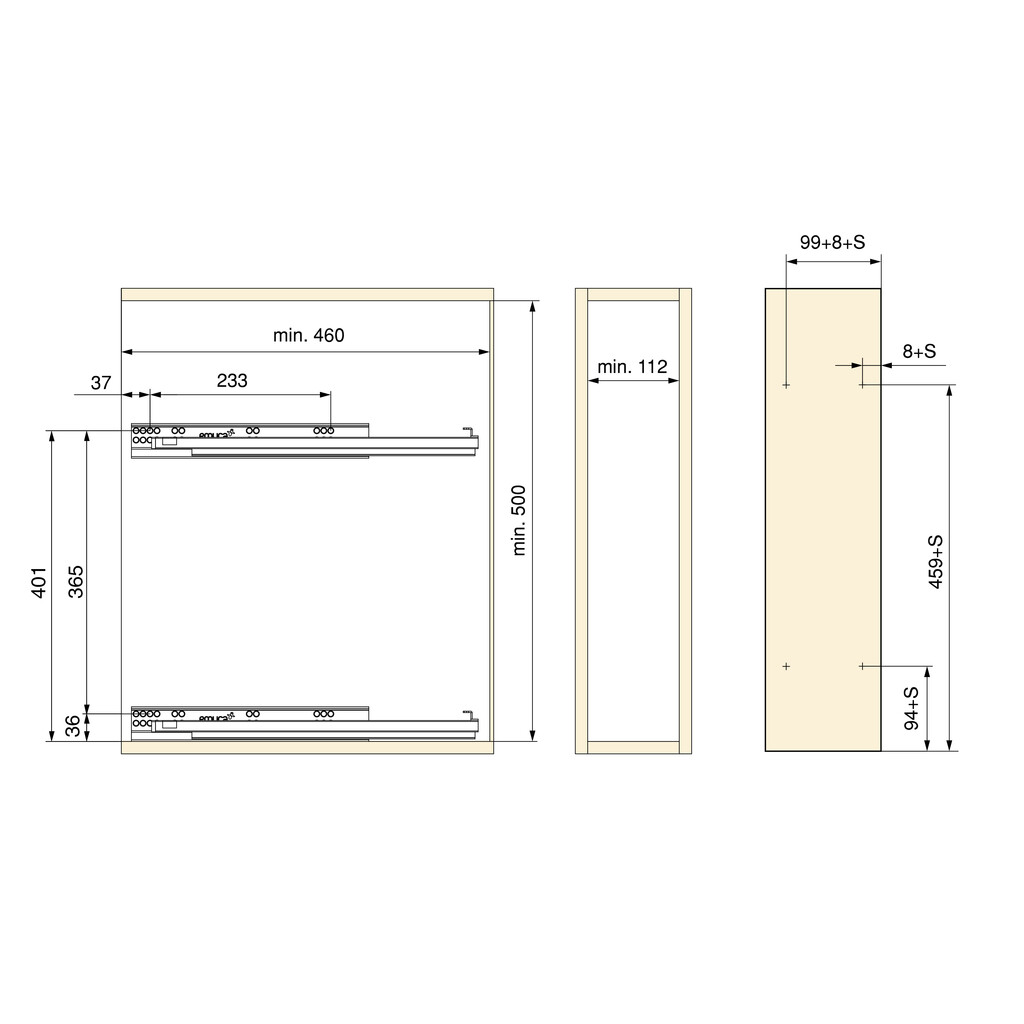 Botellero lateral extraíble TitaneMax con cierre suave, módulo 150mm, Acero, Gris antracita-3
