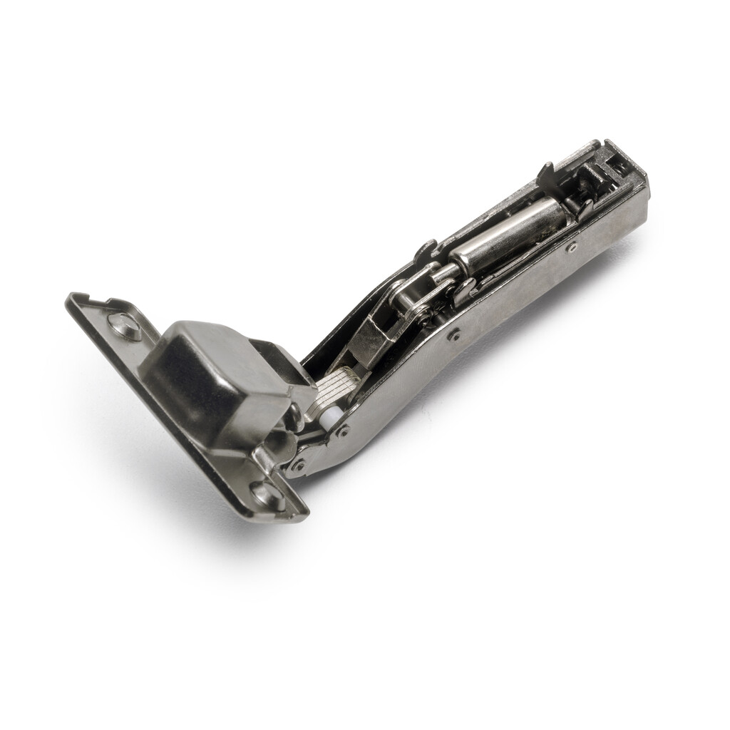X91 45 degree hinge with soft closing, Screw-on, Steel, Titanium-4
