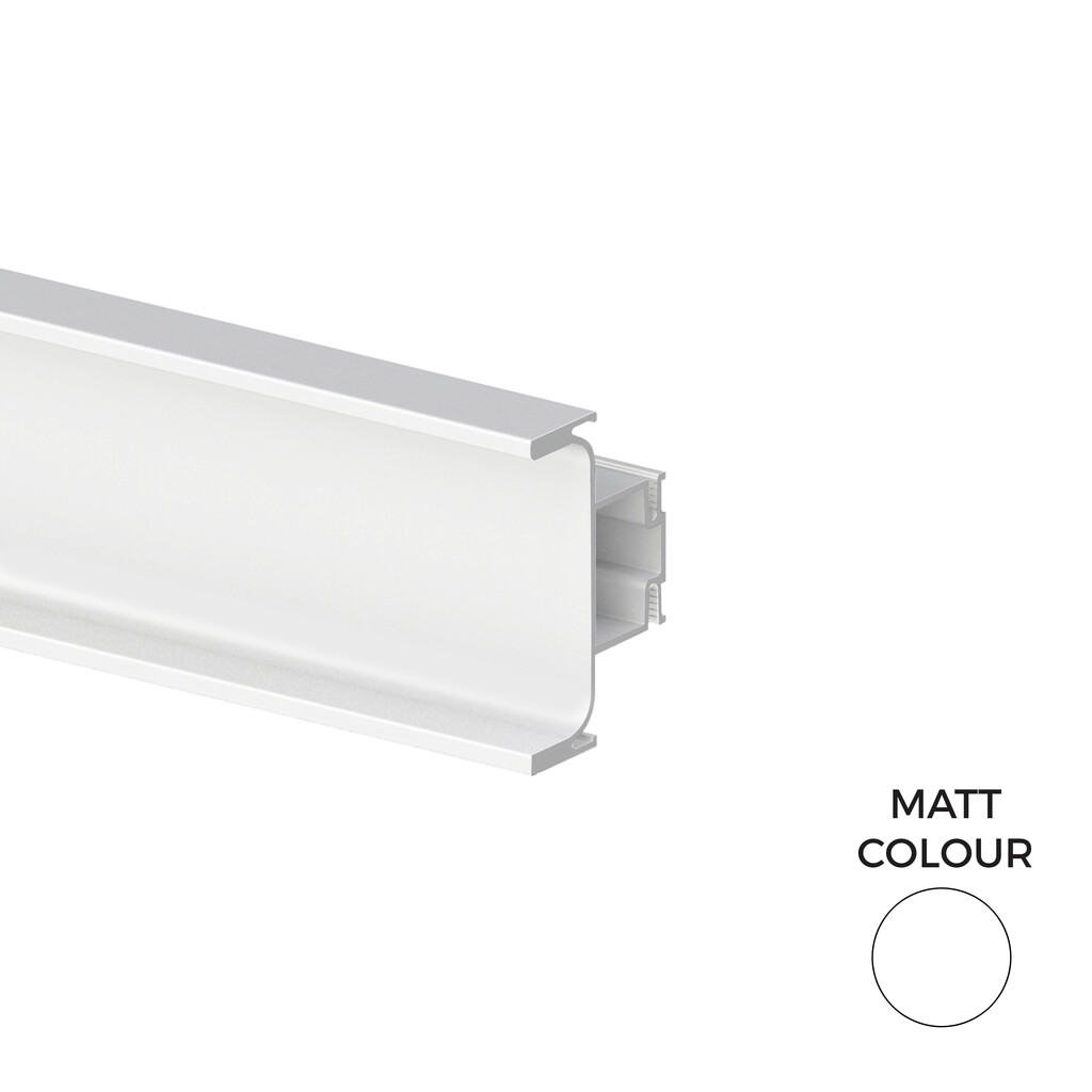 Gola rundes zentrales Vertikalprofil für Küchenmöbel, 2,55m, Matt Weiß, Aluminium-Primary