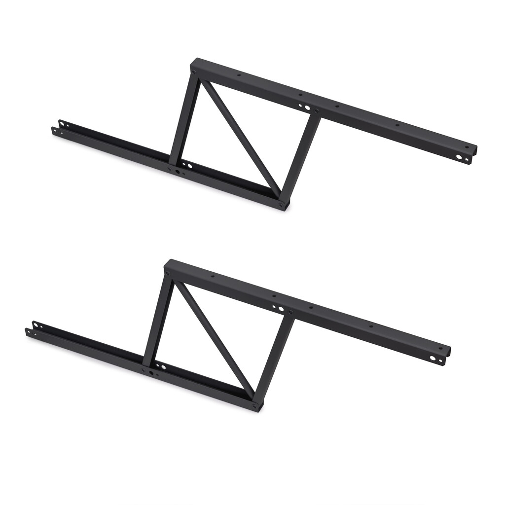 Set of lift-up mechanisms for coffee tables, allows table to be raised 192mm, Steel, Black painted-Primary