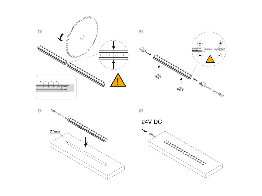 Pyxis recessed LED luminaire (24V DC) | Emuca 