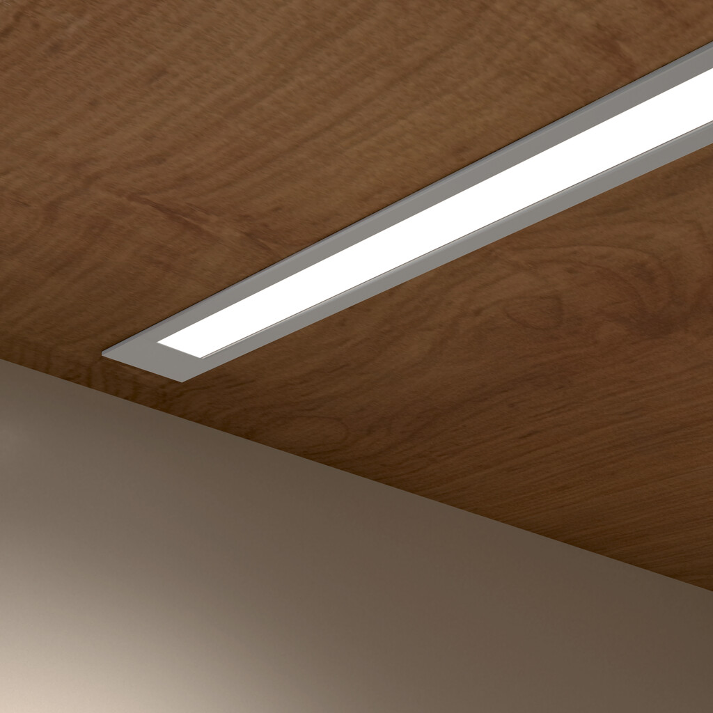 Luminária LED de encastrar Pyxis (24V DC), comprimento 2.9m, Branco natural 4.000K, Alumínio e Plástico, Anodizado mate-5