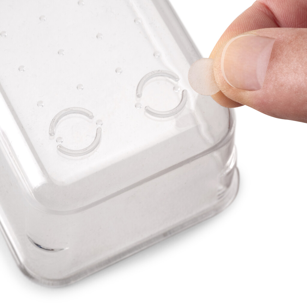 Kit of 8 Cube drawer organisers buckets Cube, Plastic, Transparent-9