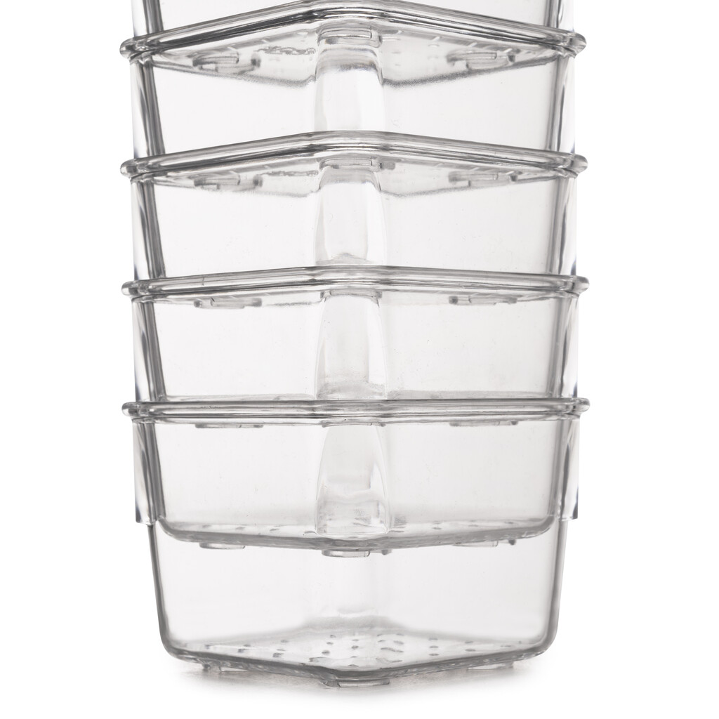 Kit of 8 Cube drawer organisers buckets Cube, Plastic, Transparent-10