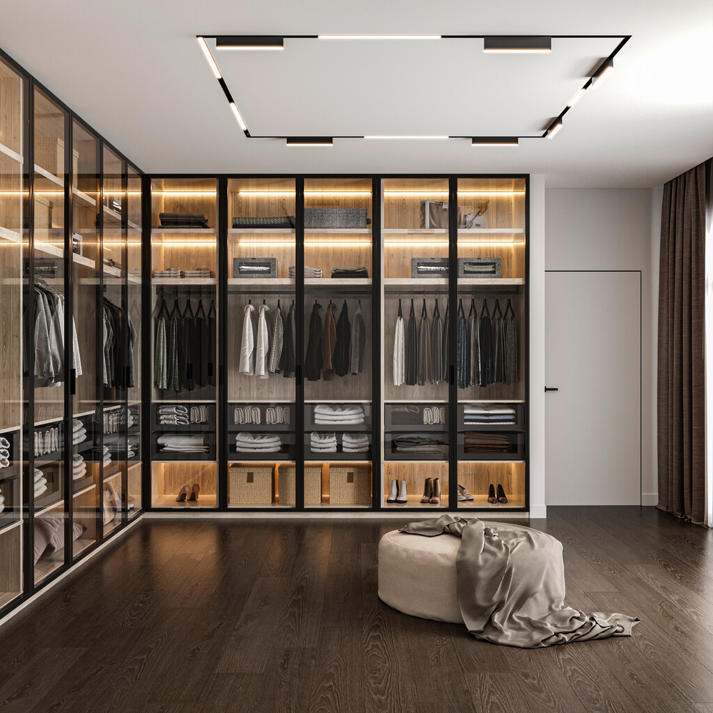 Profil für die Herstellung von Schranktüren Plus 11, 3,9 m, Tiefschwarz lackiert, Aluminium-5