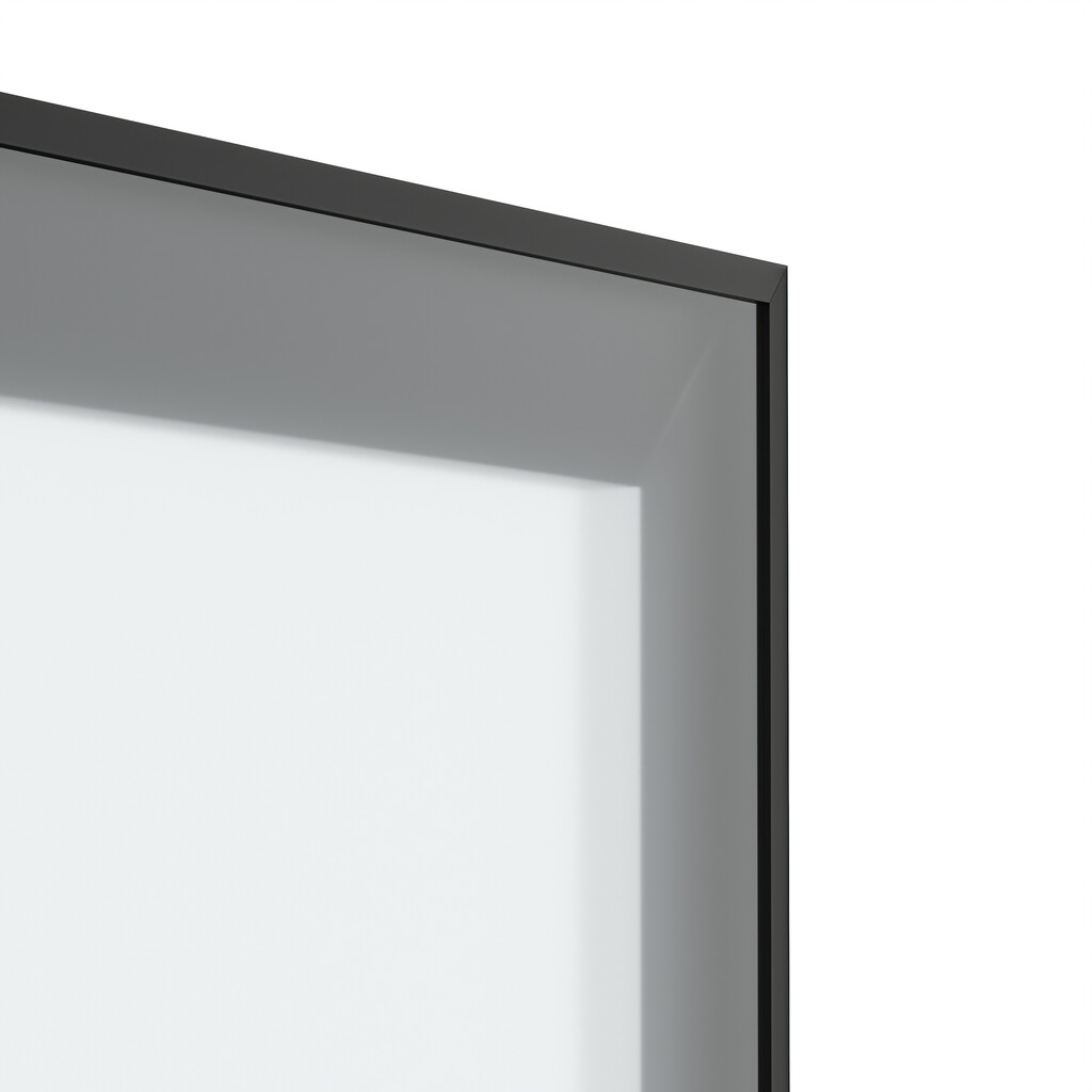 Perfil para realizar puertas para armarios Plus 4, longitud 3,9m, Aluminio, Pintado negro texturizado-3