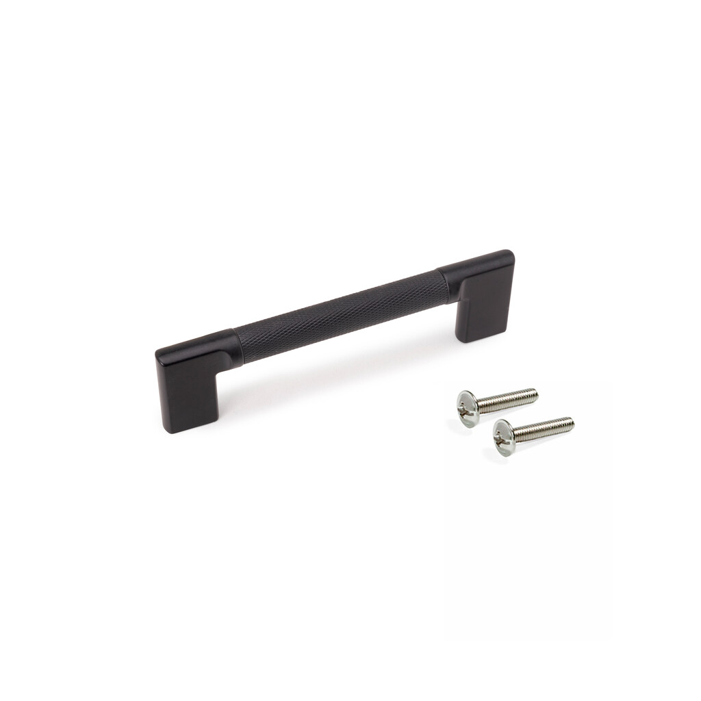 Furniture handle Sofia, L157mm, 128mm interaxis, Aluminium, Black painted-Primary