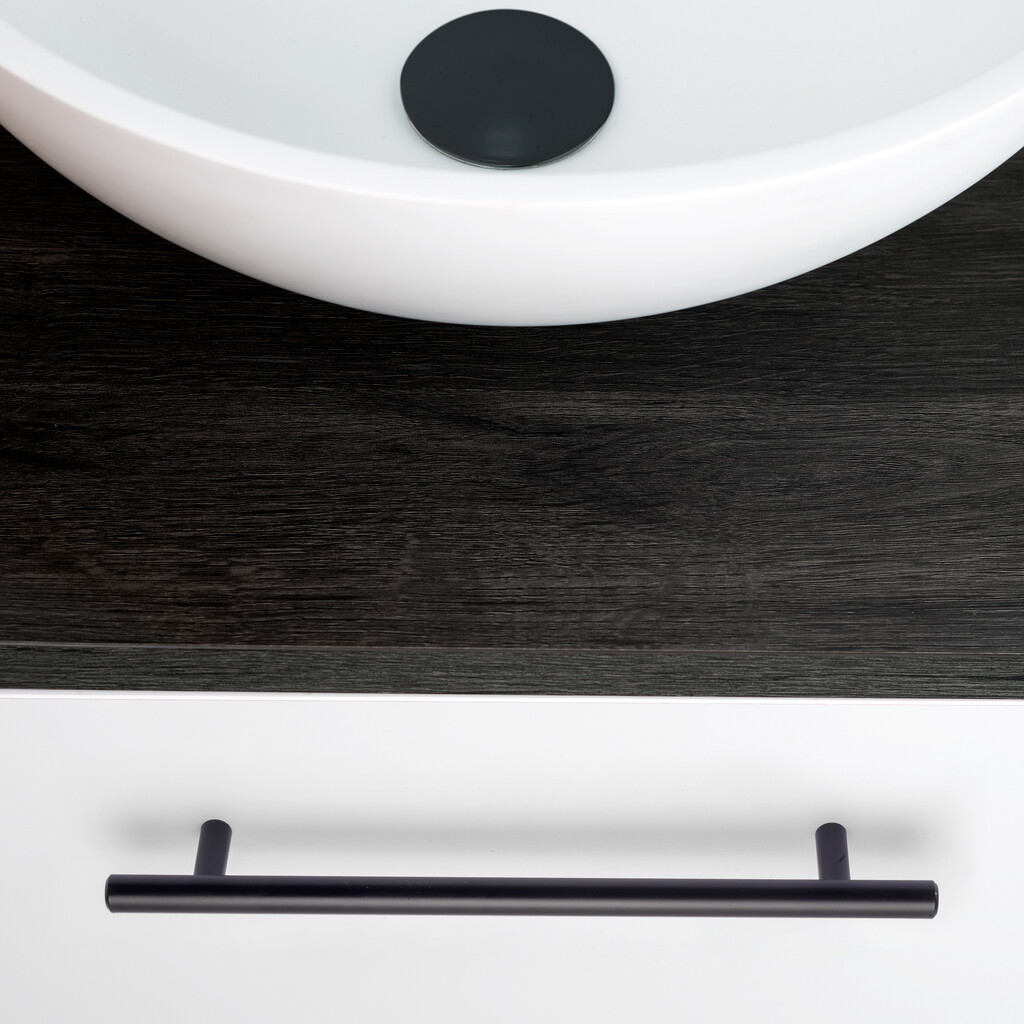 Furniture handle Orlando, L336mm, 256mm interaxis, Steel, Black painted-3