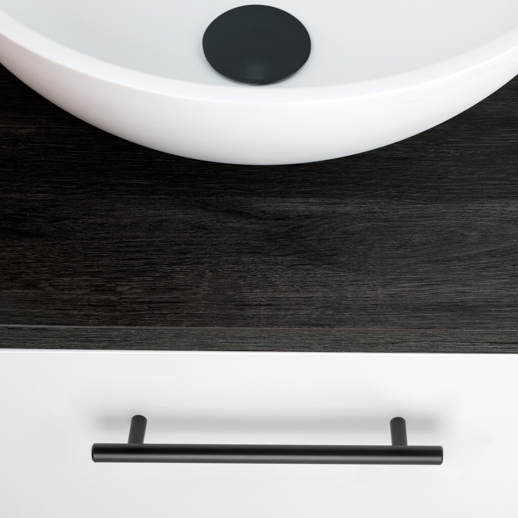 Poignée pour meubles Orlando, L210mm, entraxe 160mm, Acier, Peint en noir-3