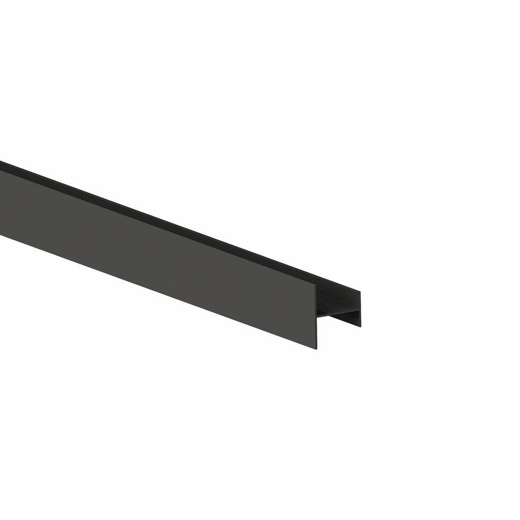 Travesaño Placard H16x12/22, Longitud 2,35 m, Aluminio, Pintado negro-Primary