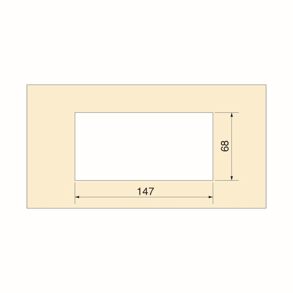 Pasacables para mesa Quadrum, rectangular, 159x80mm, para encastrar, Aluminio, Pintado negro-2