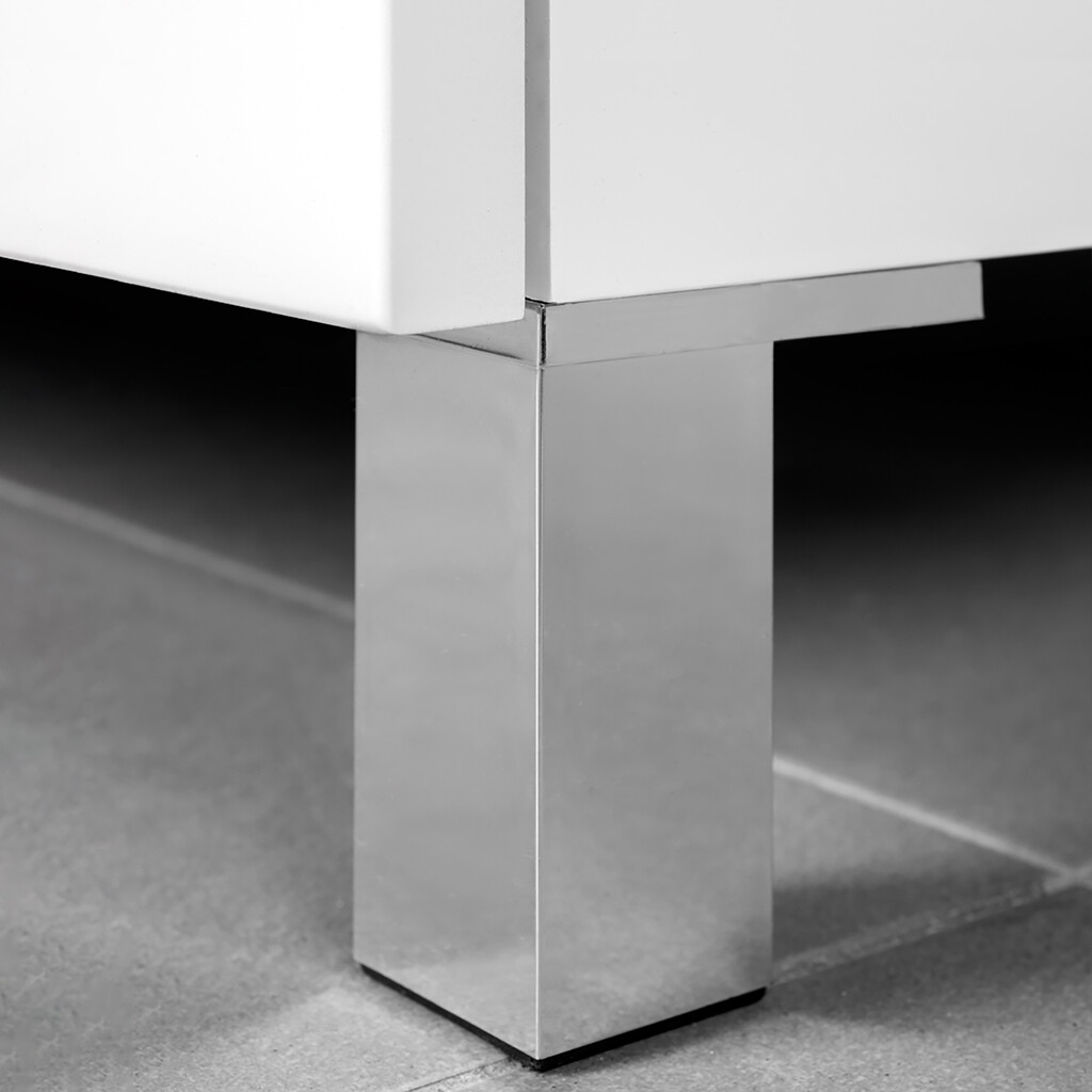 Lot of 4 Alumix 1 furniture feet, height 100mm, Plastic, Chrome plated-2