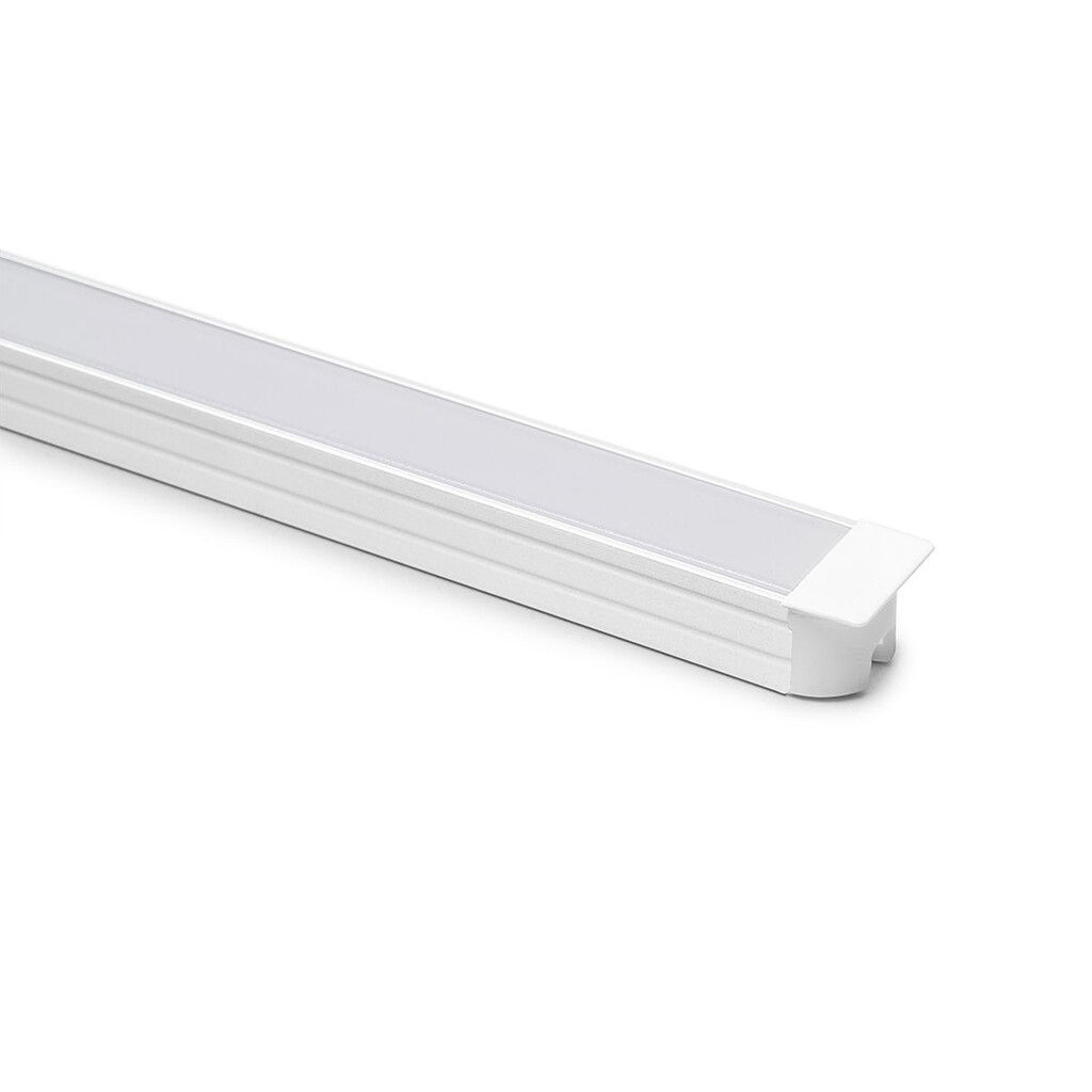 Perfil para empotrar Lynx W, para hacer luminarias con tiras LED, longitud 3,90m, Aluminio, Pintado blanco-3