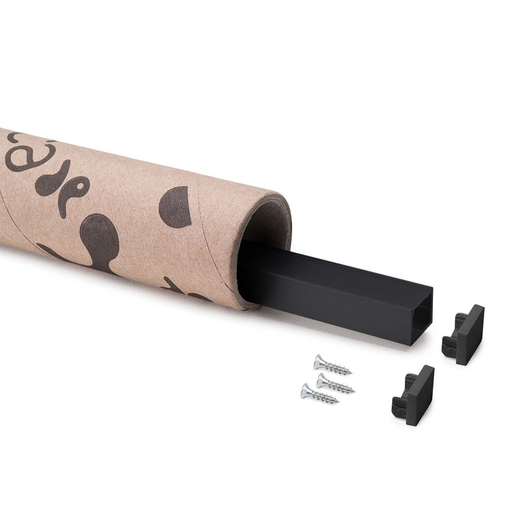 Jogo de perfis e tampas de superfície Lynx W, para a realização de Iluminações com fitas de LED, comprimento 2,35m, Alumínio e Plástico, Anodizado negro-4