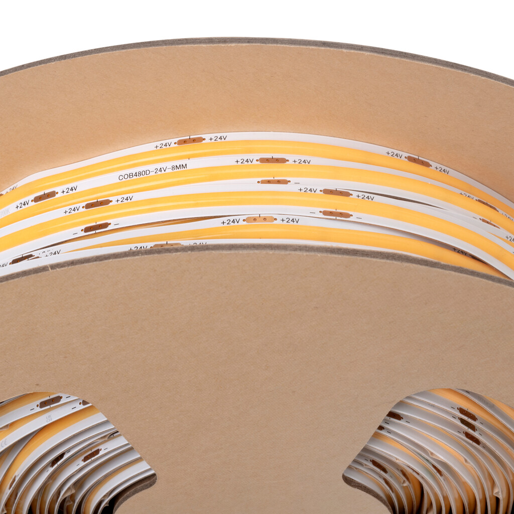 LED Strip Lynx Premium COB 9,6 W/m IP20 (24V DC), length 50m, cold white light 6.000K, Plastic-12