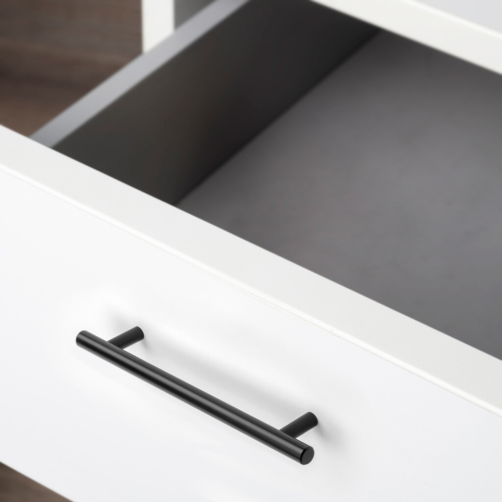 Lot von 10 Möbelgriffe Orlando, L210mm, 160mm Achsenabstand, Stahl, Schwarz lackiert-2