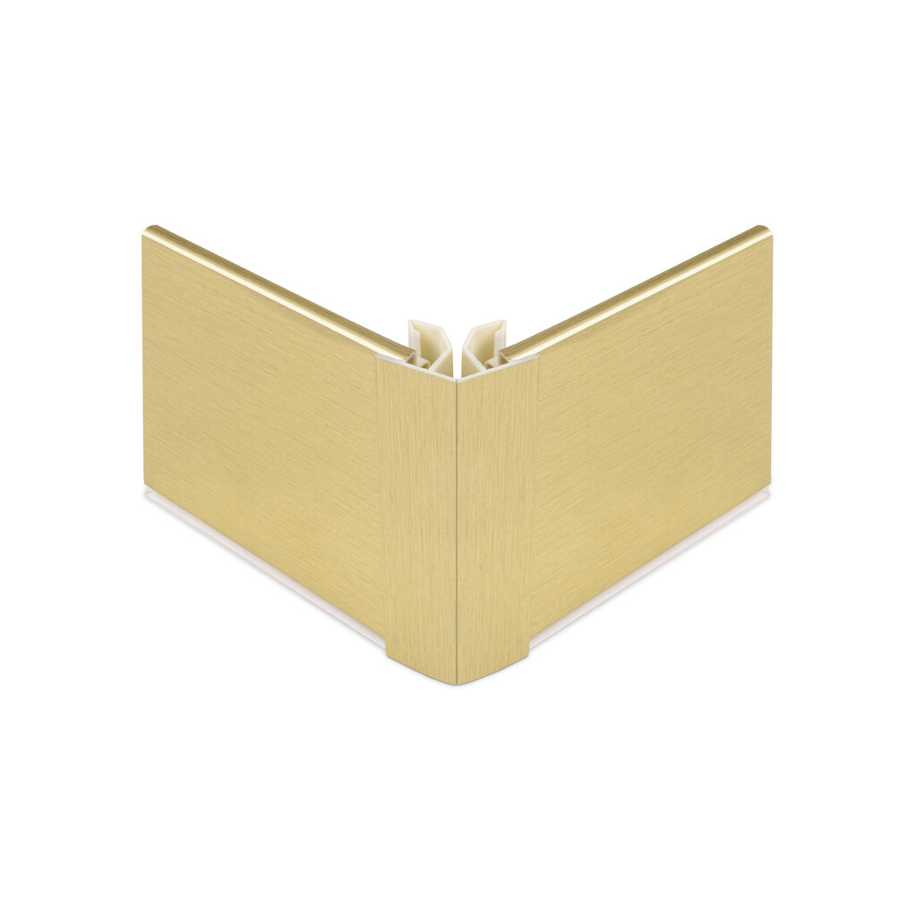 Flexible corner for kitchen Plinth Plasline, height 120mm, Plastic, Gold finish-2