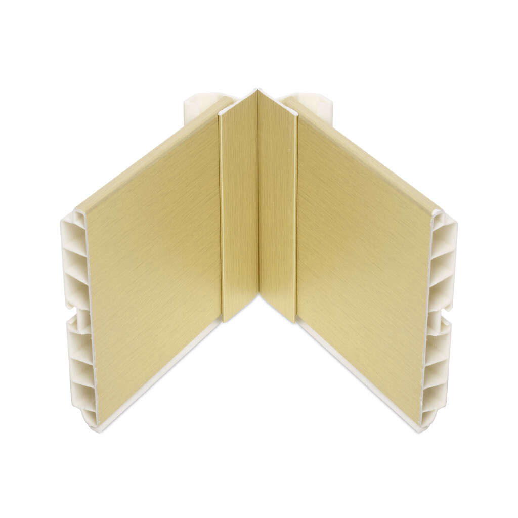 Angle flexible pour plinthe de cuisine Plasline, hauteur 150mm, Plastique, Finition or-3