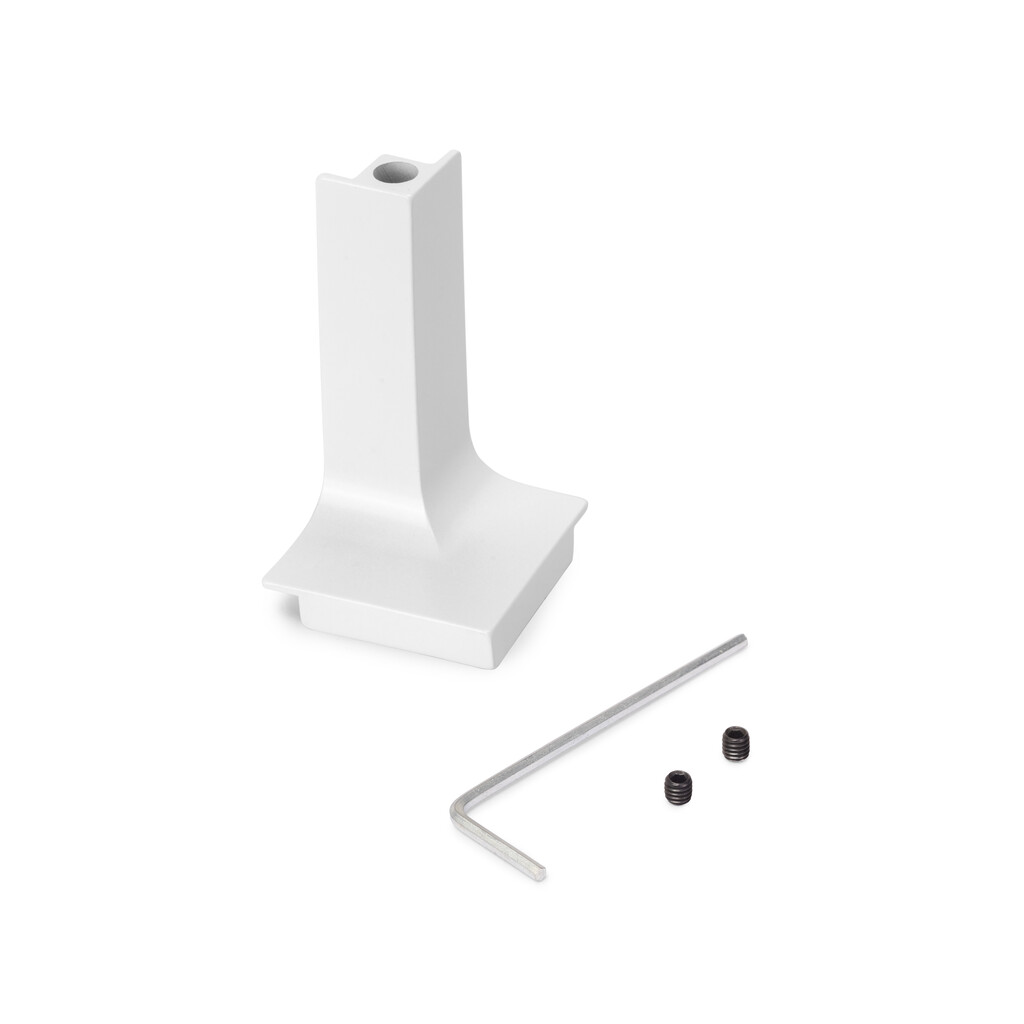 Angolo per profilo superiore Gola per mobili da cucina, Esterno, Alluminio, Verniciato bianco-Primary