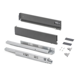 Vertex with 3D regulation External drawer, height 93mm, 40kg, depth 270mm, Steel, Anthracite Grey product photo