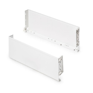 Pair of Simplex drawer sides, height 122mm, depth 390mm, White painted, Steel product photo