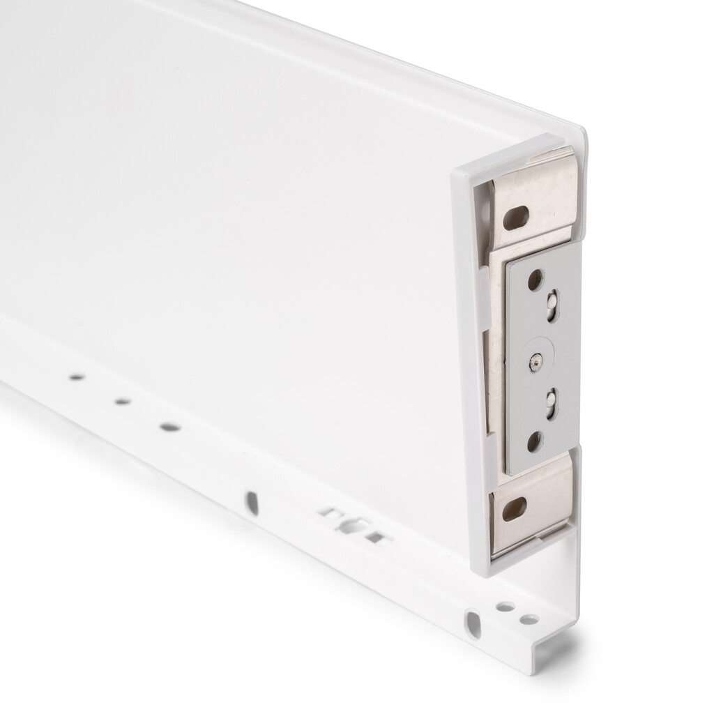 Pair of Simplex drawer sides, height 122mm, depth 390mm, White painted, Steel-5