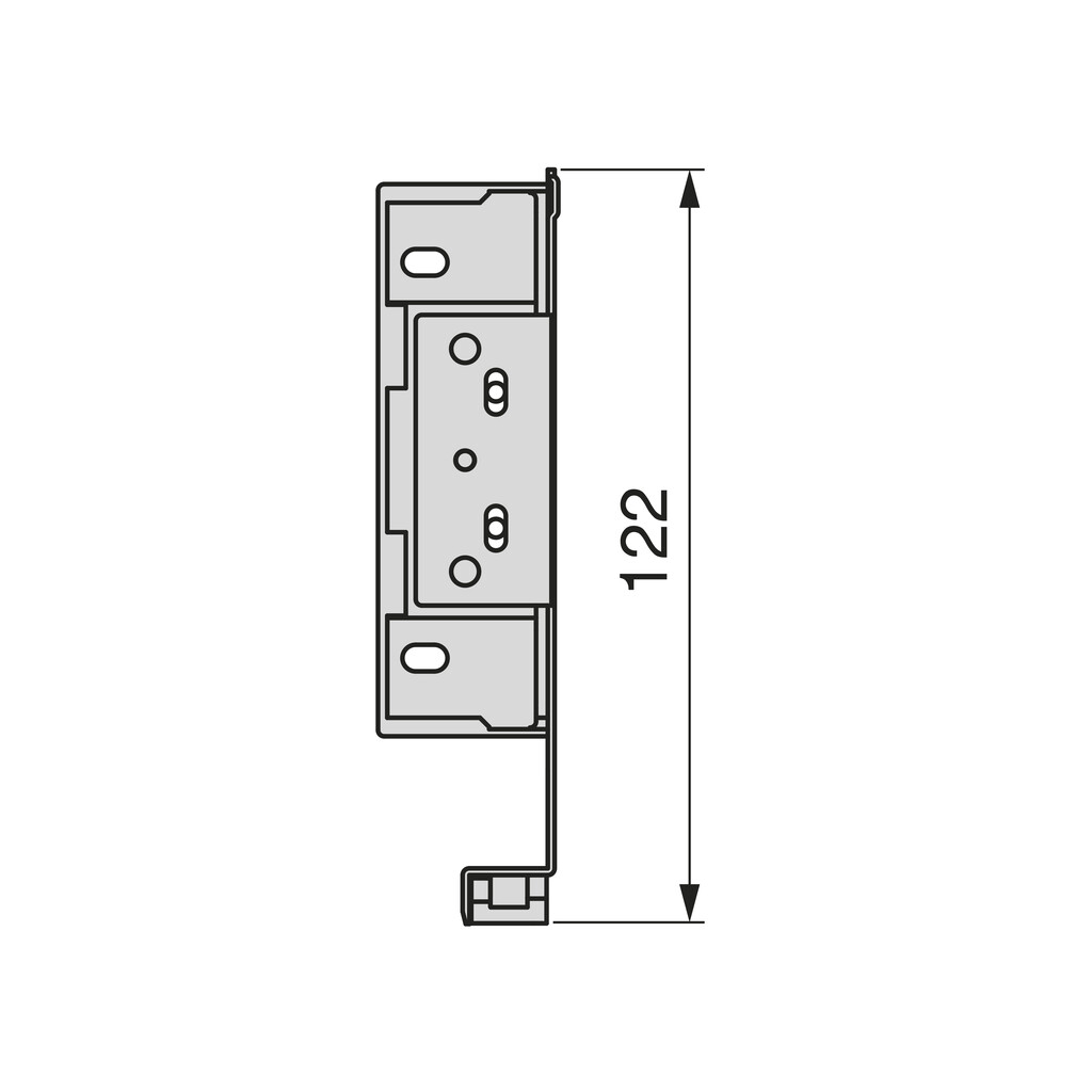 Satz Simplex Schubladenrippenset Höhe 122mm, Tiefe 440mm, Weiß lackiert, Stahl-1