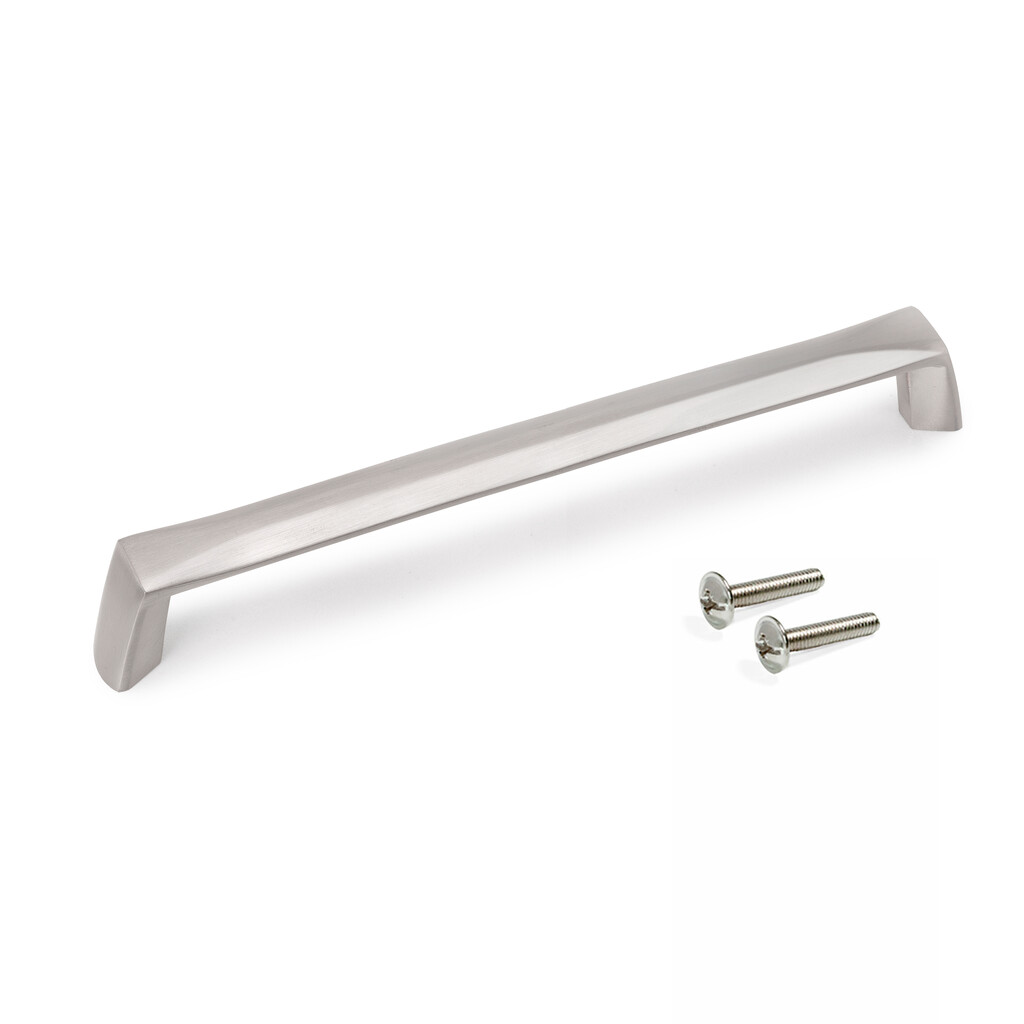 Lot de 10 poignées pour meubles Canton, L174mm, entraxe 160mm, Zamak, Nickel satiné-6