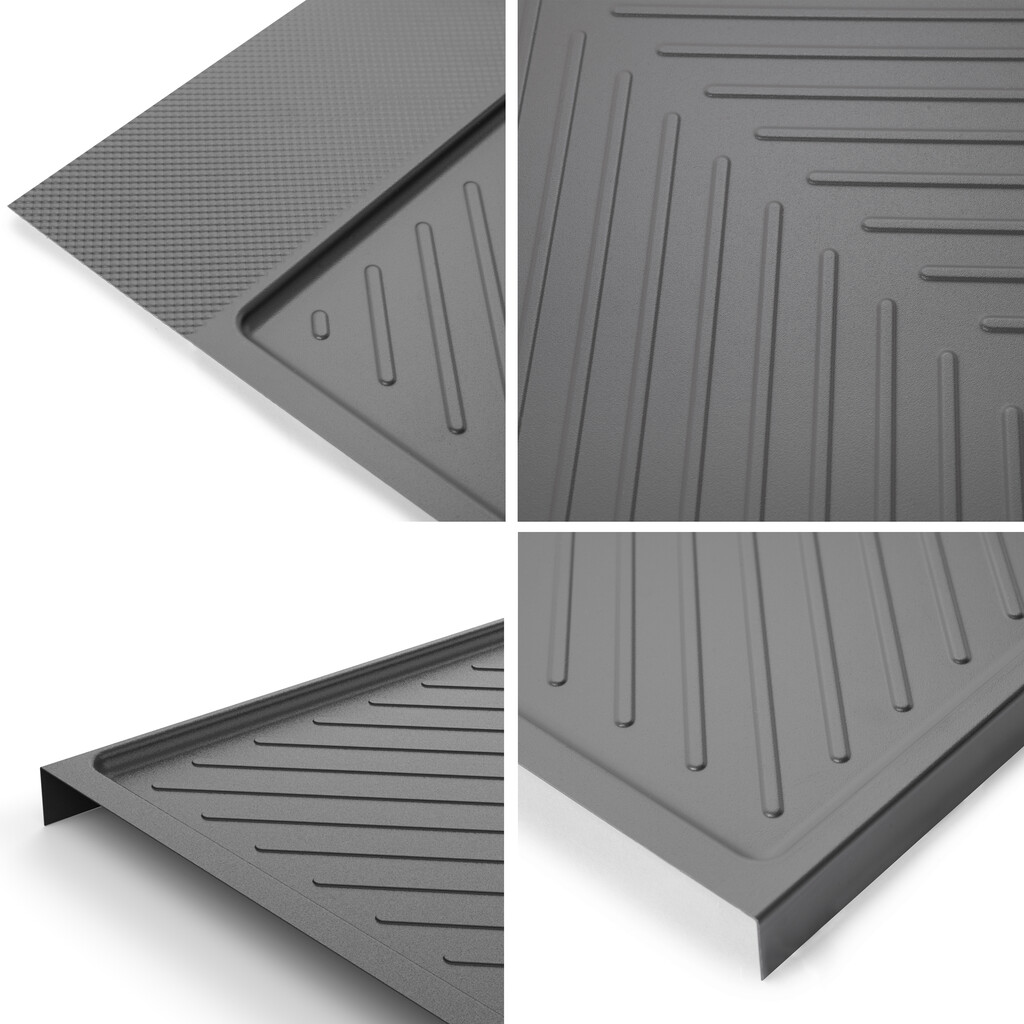 Schutz für Böden von Küchenmöbeln Modell Sink, M90, 867x580mm, Brettstärke 16mm, schneidbar, Kunststoff, Anthrazitgrau-5