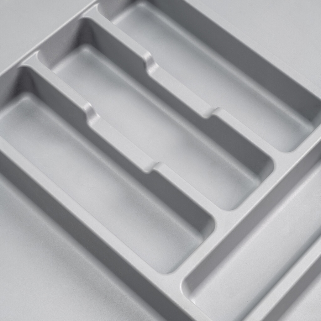 Optima cutlery tray for Universal drawer, module 500mm, Plastic, Grey-6
