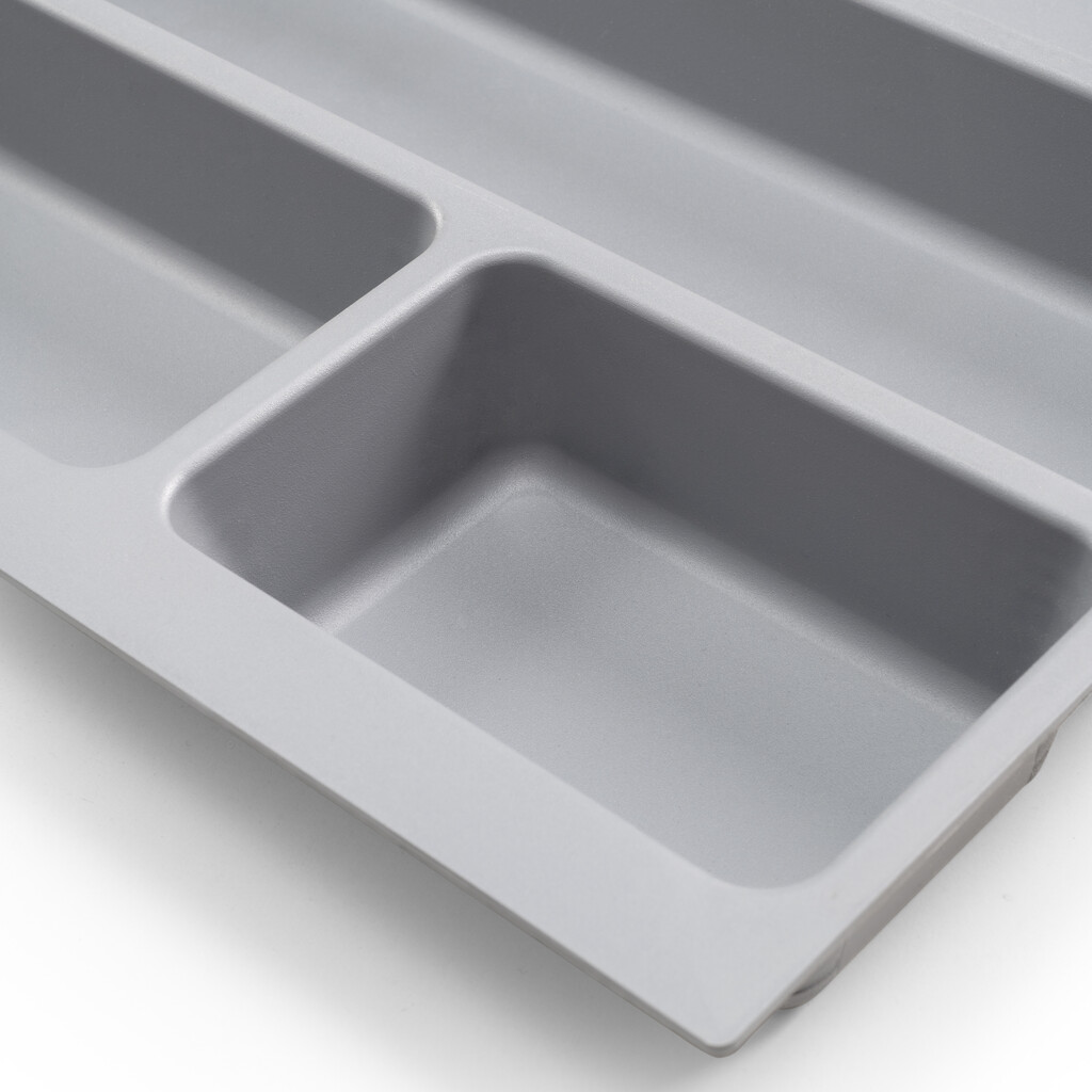 Optima cutlery tray for Universal drawer, module 500mm, Plastic, Grey-7