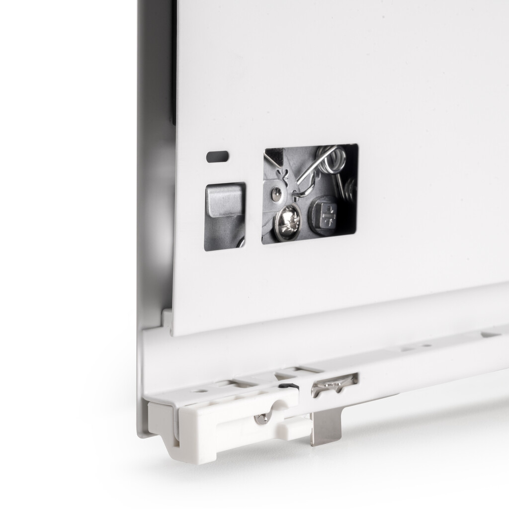 Vertex Push Sincro with 3D regulation External drawer, height 178mm , 40kg, depth 450mm, Steel, White painted-5