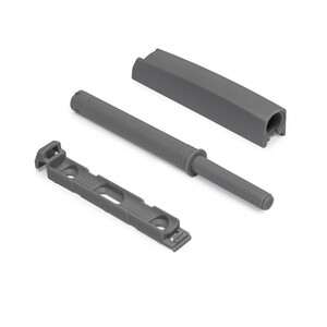 Screw-on door lock with Push Lite adjustment and mounting positioner, length 80mm, Shock absorber, Plastic, Grey, Anthracite grey, product photo