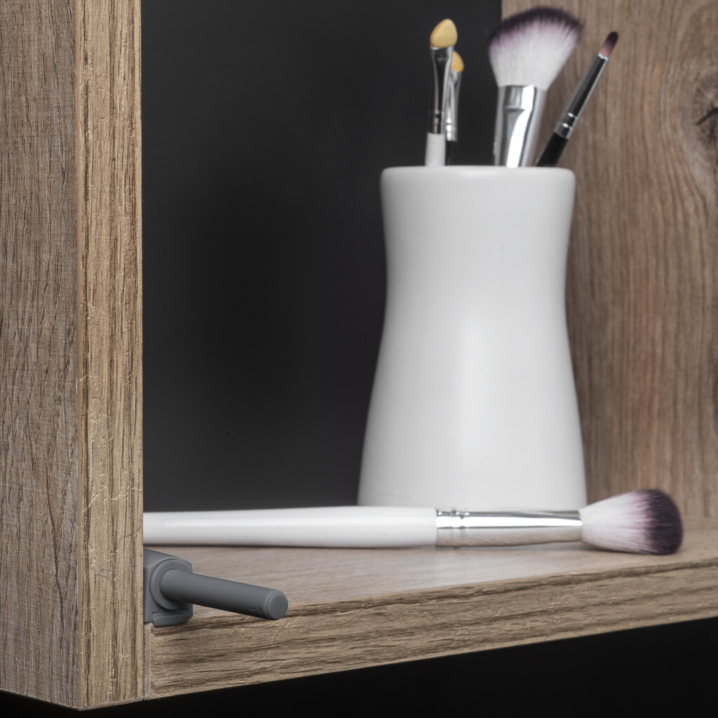 Push-Türschließer Lite zum Schrauben und Montagepositionierer, verstellbar, Länge 80mm, Stoßdämpfer, Kunststoff, Anthrazitgrau-3