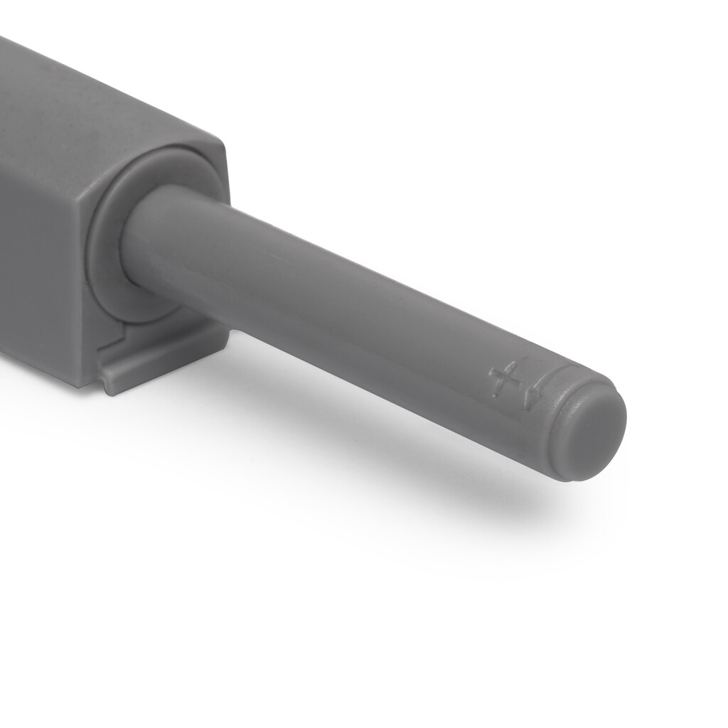 Push-Türschließer Lite zum Schrauben und Montagepositionierer, verstellbar, Länge 80mm, Stoßdämpfer, Kunststoff, Anthrazitgrau-5