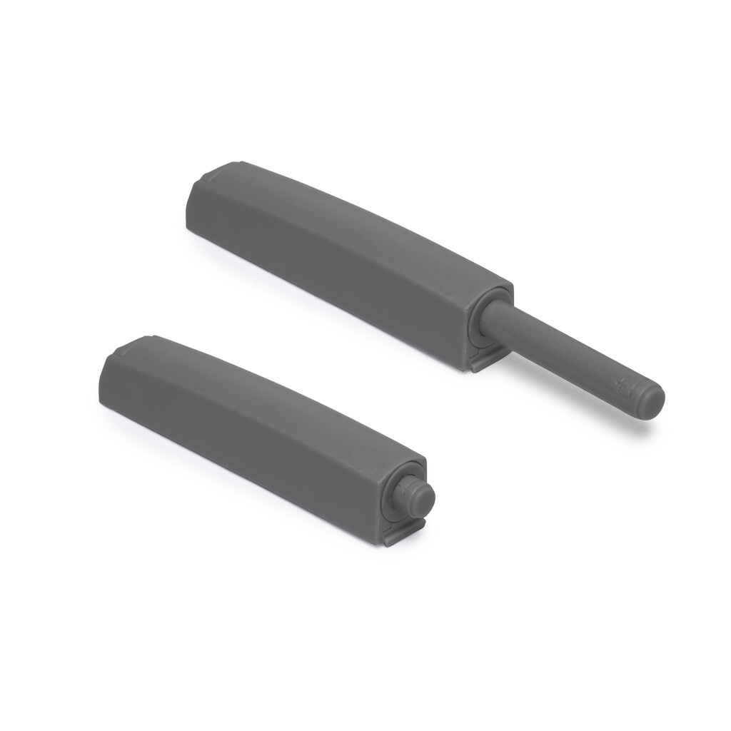 Push-Türschließer Lite zum Schrauben und Montagepositionierer, verstellbar, Länge 80mm, Stoßdämpfer, Kunststoff, Anthrazitgrau-6