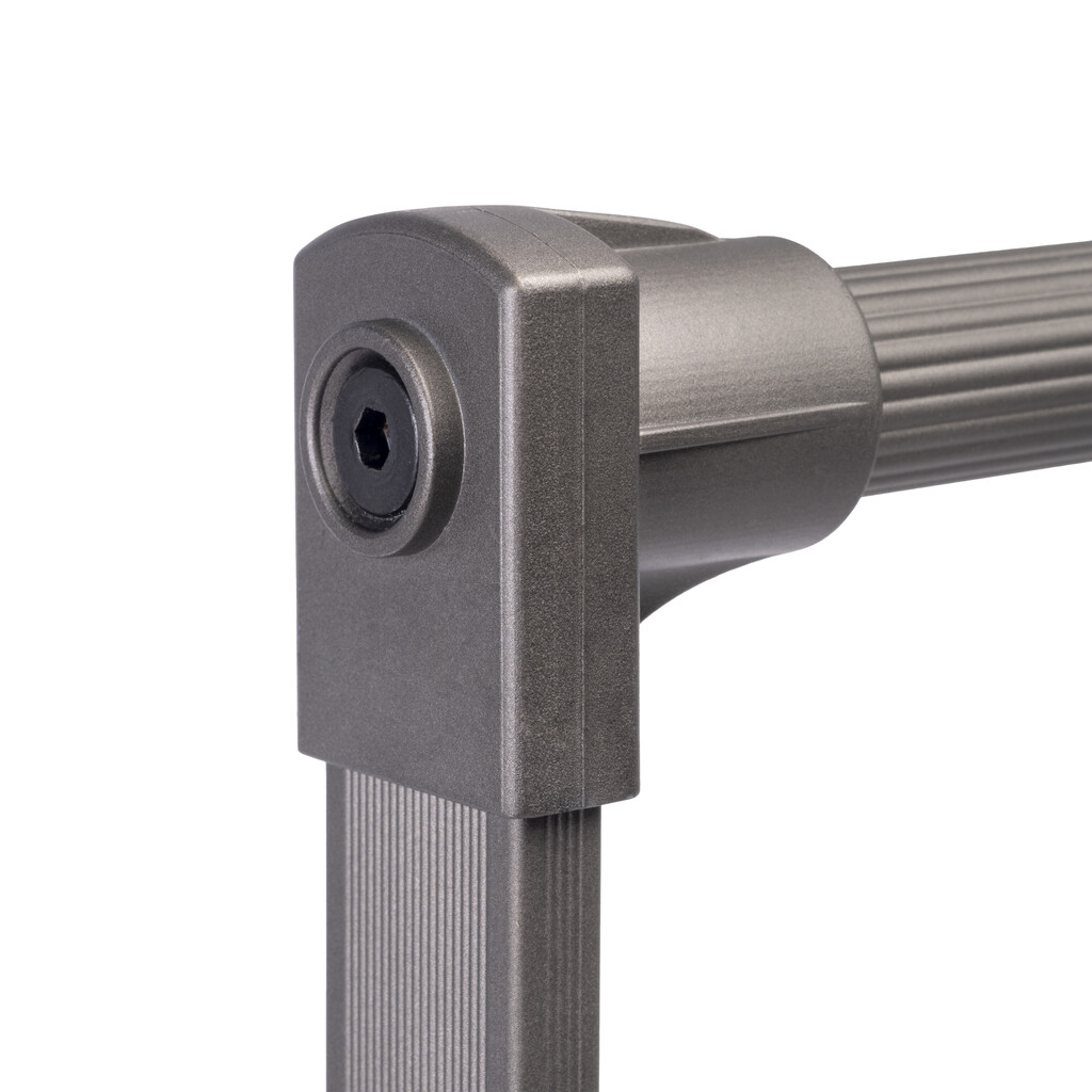 Appendiabiti per armadio Sway, larghezza regolabile 830 - 1150mm, Acciaio, Alluminio e Tecnoplastica, Verniciato titanio-9