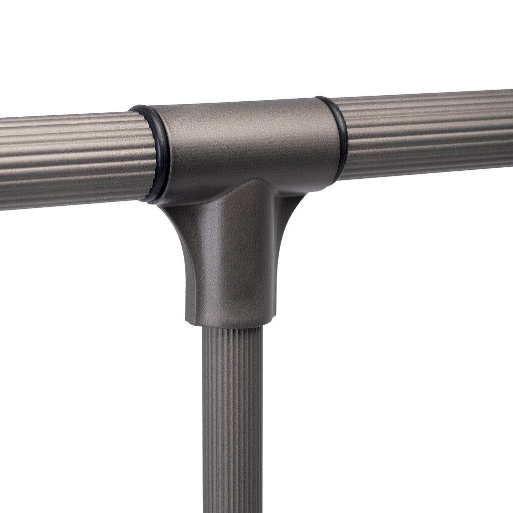 Appendiabiti per armadio Sway, larghezza regolabile 830 - 1150mm, Acciaio, Alluminio e Tecnoplastica, Verniciato titanio-10
