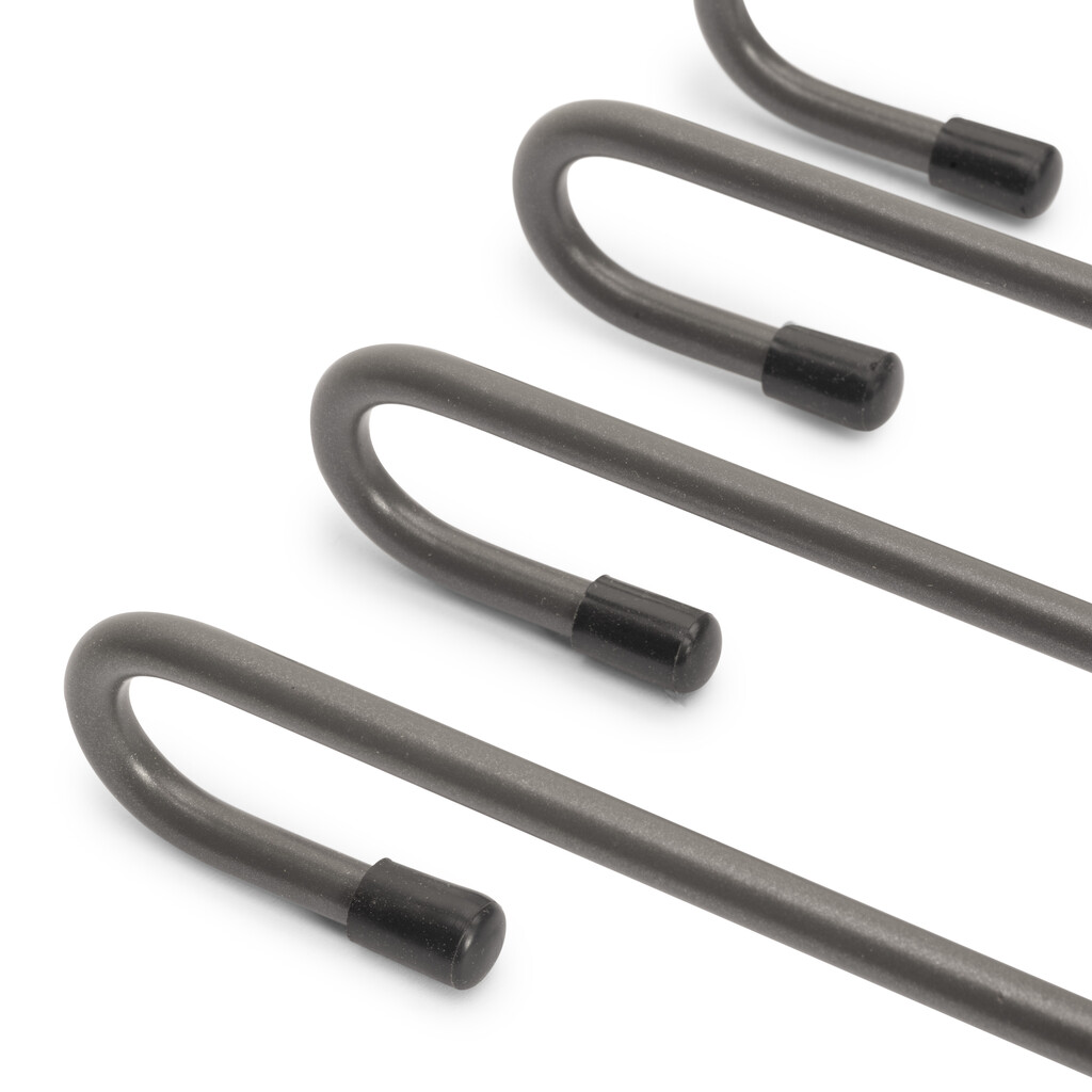 Pull-out trouser rack, 11 rods, full extraction guides, Steel, Titanium-10