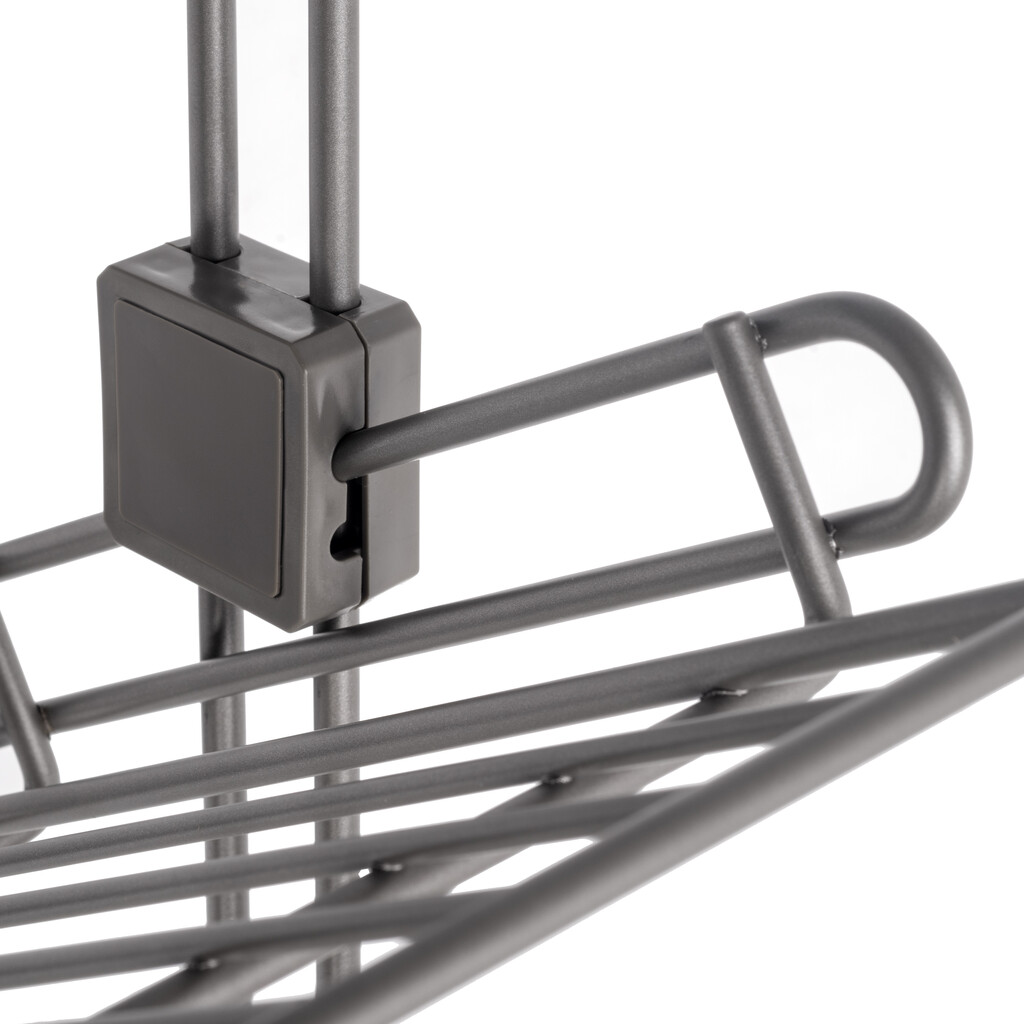 Pull-out lateral shoe rack Quartz, Left, Steel, Titanium-7