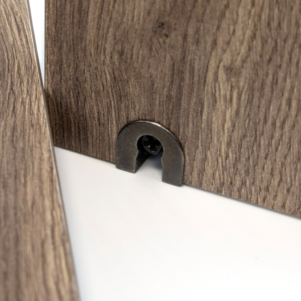 Support for fixing shelves Check 20, without ridge, diameter 20mm, board thickness 19mm, Zamak, Black oxide-3