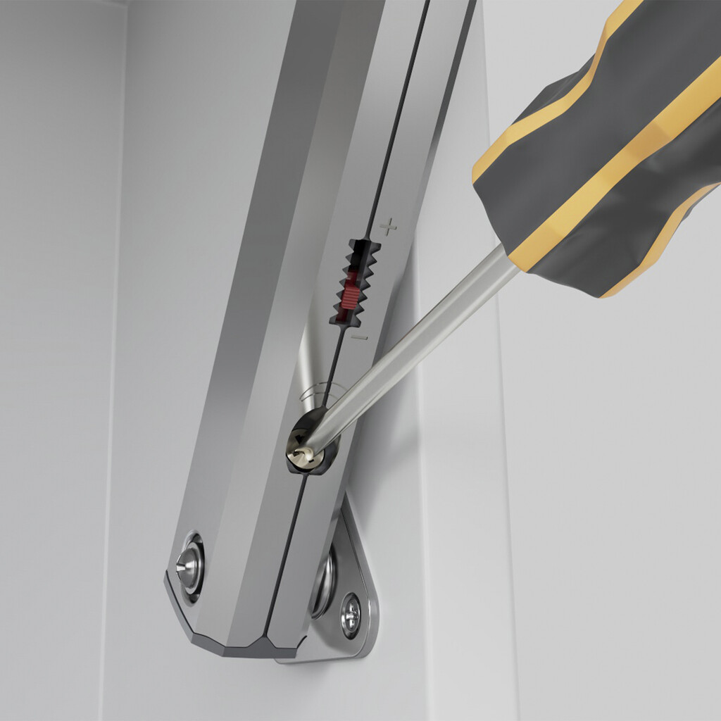 Compass for lift gates Altius One, Force range 1440-2200, Steel, Titanium-9