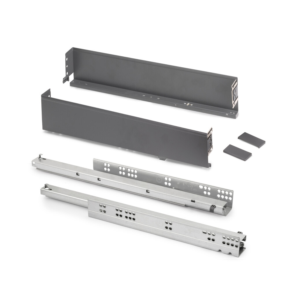 Simplex 25kg External drawer height 88mm, depth 490mm, Steel, Anthracite Grey-Primary