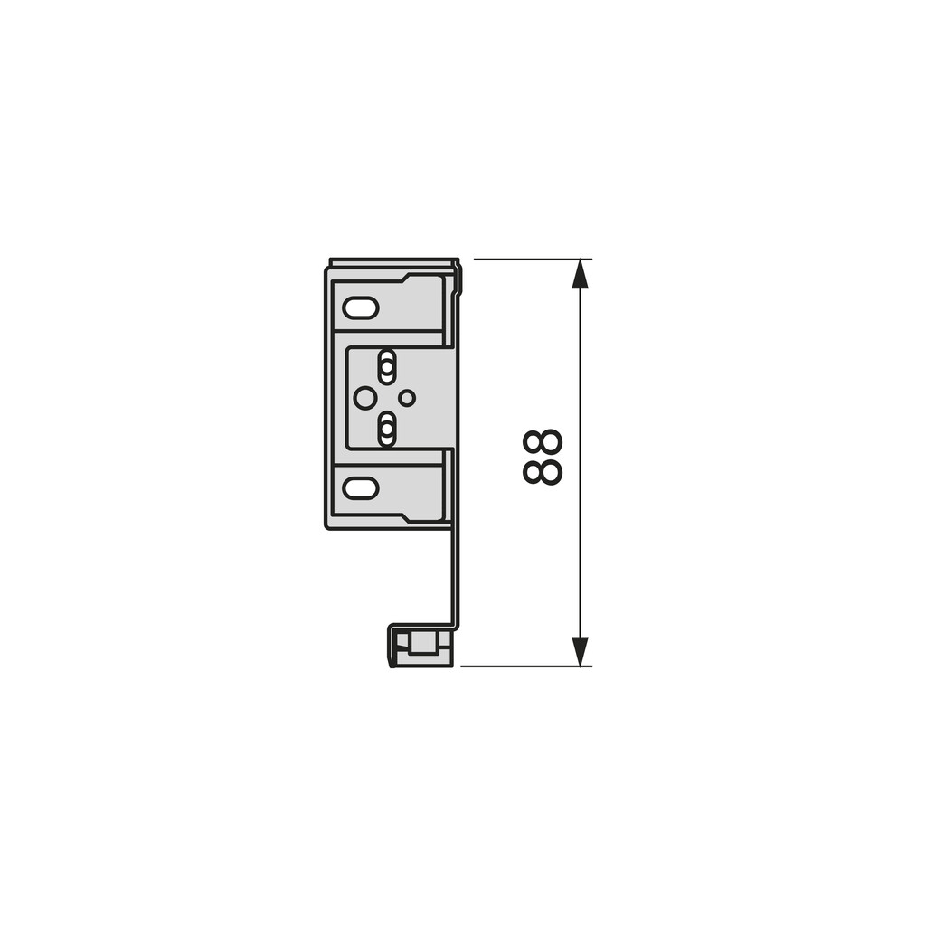 Simplex 25kg External drawer height 88mm, depth 490mm, Steel, Anthracite Grey-1