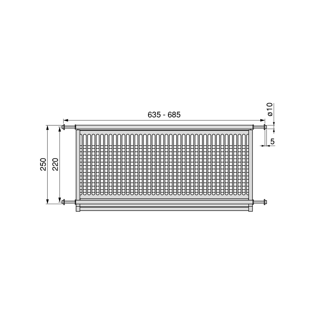 Stainless steel plate rack Drynox,  module 700mm, Stainless steel-1