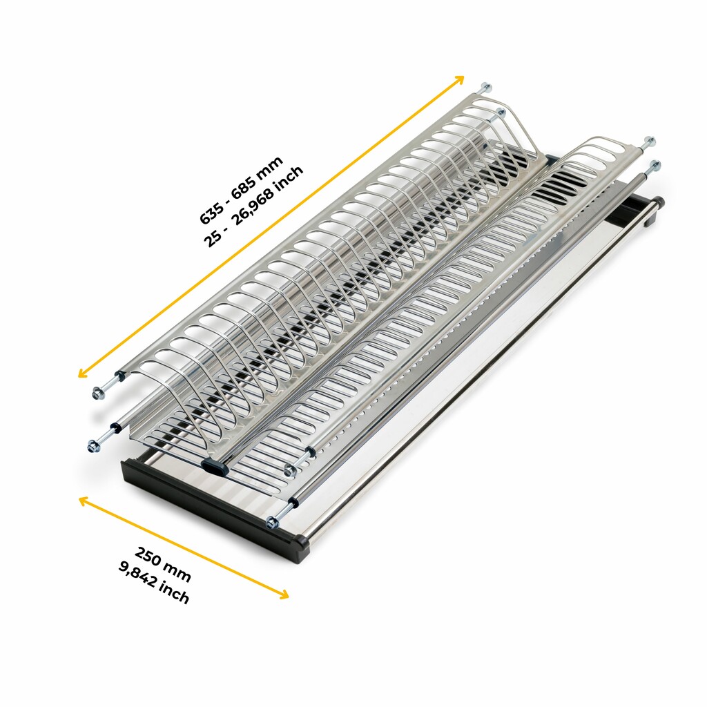 Stainless steel plate rack Drynox,  module 700mm, Stainless steel-2