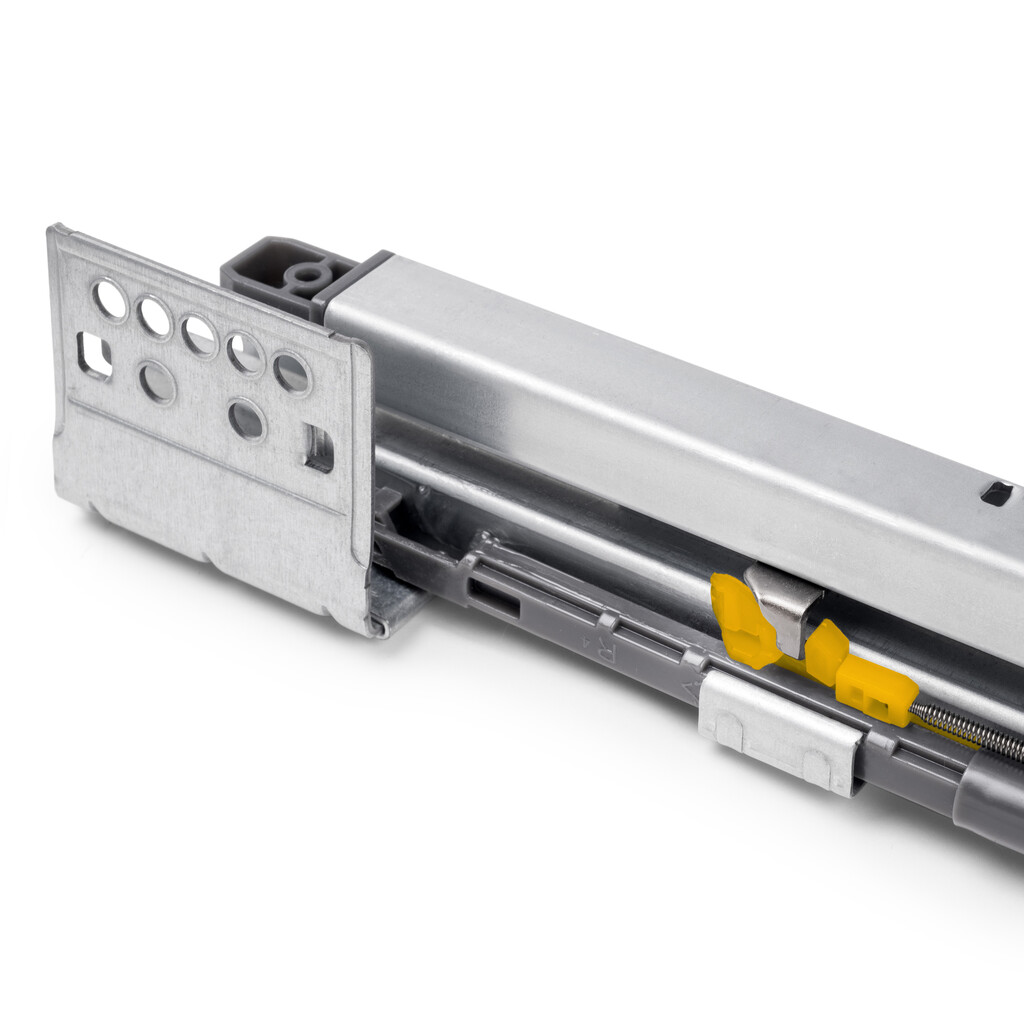 Frame with soft-close and full-extension slides for cabinet accessories Quartz, 887-913mm, Aluminium and plastic, Titanium-19